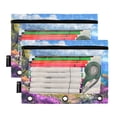 thumbnail image 2 of Flower Seacoast 2 Pack Pencil Pouch for 3 Ring Binder Smooth Zipper Folders with Pockets Clear Window Pencil Case, 2 of 6