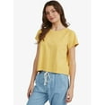 thumbnail image 3 of Roxy Women's Sun Lines Oversized Relaxed Fit Boyfriend Tee T-Shirt in Mustard (Medium, Mustared), 3 of 8