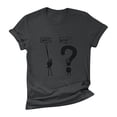 thumbnail image 5 of Lilgiuy Summer Sales Wait, What? T-Shirt for Women Cute Comma and Question Mark Graphic Tees Casual Slim Fit Short Sleeve Round Neck Tops Dark Gray, 5 of 5
