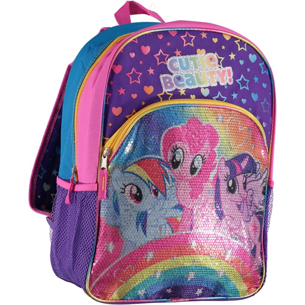 F.A.B. My Little Pony Kid's "Rainbows Sequins" 16Inch Backpack