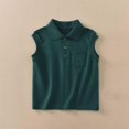 thumbnail image 1 of Odeerbi Niñas Golf Tank Tops Color Sólido Botón de Solapa Sin Mangas Uniforme Escolar Con Bolsillo, 1 of 9