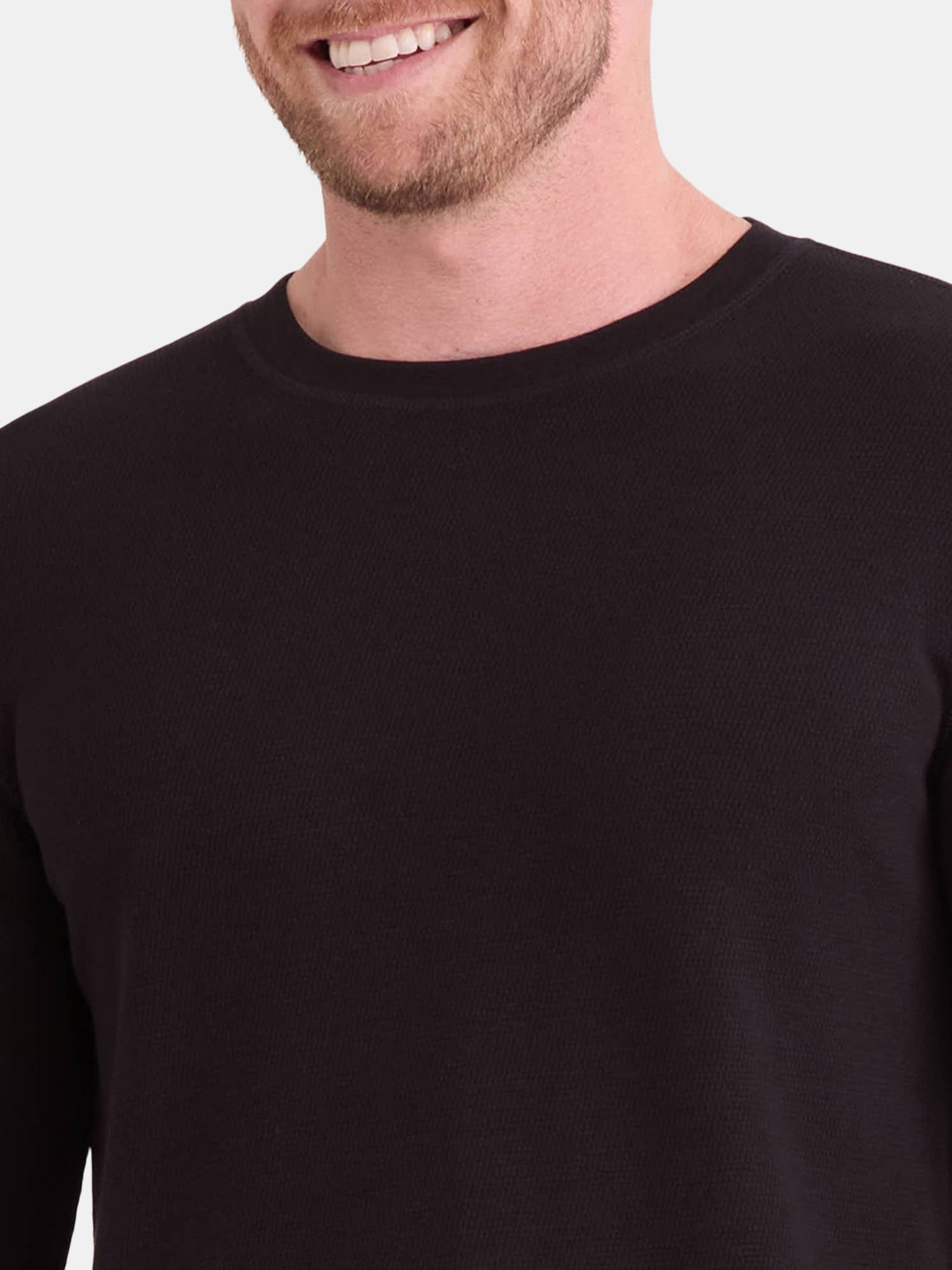 George Men's and Big Men's Slub Texture Thermal Shirt with Long Sleeves, Sizes XS-3XL