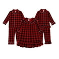 thumbnail image 4 of Coerni Girls' Christmas Sweater Dress Toddler Baby Girls Casual Dress Long Sleeve Red Black Plaid Dresses for Kids 2-13 Years, 4 of 4