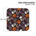 thumbnail image 2 of Naloa Halloween With Skull Coasters for Set of 4 - PU Leather Coasters, Coasters for Table Cup Tea Coffee Beer, Decorative for Kitchen Homedecor (Round), 2 of 6