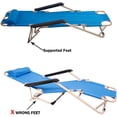thumbnail image 3 of 2 Pack Portable Chaise Lounge Chair Flat Folding Outdoor Recliner Chair for Camping Beach Pool, 60"(L) x19(W) …, 3 of 13