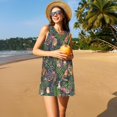 thumbnail image 3 of Disketp Forest Animals And Plants para Vestido sin Mangas para Mujeres, Vestidos de Verano para Mujeres, Casual y Holgado para la Playa, 3 of 7