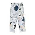 thumbnail image 4 of Balery Cartoon Planets print Women's Pajama Pants,Ultra Lightweight Pjs,Lounge Pant-Large, 4 of 9