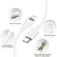 thumbnail image 2 of Charger ROMITAZ Cargador rápido USB C de 20 W para iPhone con cable de 6 pies, 2 of 7