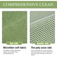 thumbnail image 4 of Dish Cleaning Cloths with Poly Scour Side, Microfiber Cleaning Cloths, 12"x12" (5Pack, Green), 4 of 5