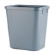 thumbnail image 3 of Cubo de basura rectangular de 8L, bote de basura de plástico grueso con tapa abierta para cocina, baño, Hotel, oficina, gris, 3 of 5