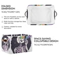 thumbnail image 2 of Yayeee Canvas Storage Basket with Handles for Shelves Fabric Bins Closet Organizer, White Skeleton, 2 of 8