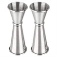 thumbnail image 1 of 2 Piezas de Medidores para Coctelería, Medidores de Cóctel de 2 Oz y 1 Oz, Accesorios de Bar, Medidora de Cócteles, Plateados, 1 of 5