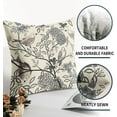 thumbnail image 6 of Vintage Floral Bird Pillow Covers 20x20 Inch Set of 2 Black Gray Flowers Leaves Decorative Throw Pillows For Couch Chinoiserie Square Pillow Cases Home Decor For Sofa Bed Porch Living Room Outdoor, 6 of 6