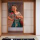 thumbnail image 1 of Cortina de puerta semiopaca con patrón de patchwork de dos piezas Encanto, cortinas opacas decorativas para dormitorio, sala de estar, decoración de habitación de niños, 34 x 56 pulgadas, tamaño, 1 of 7