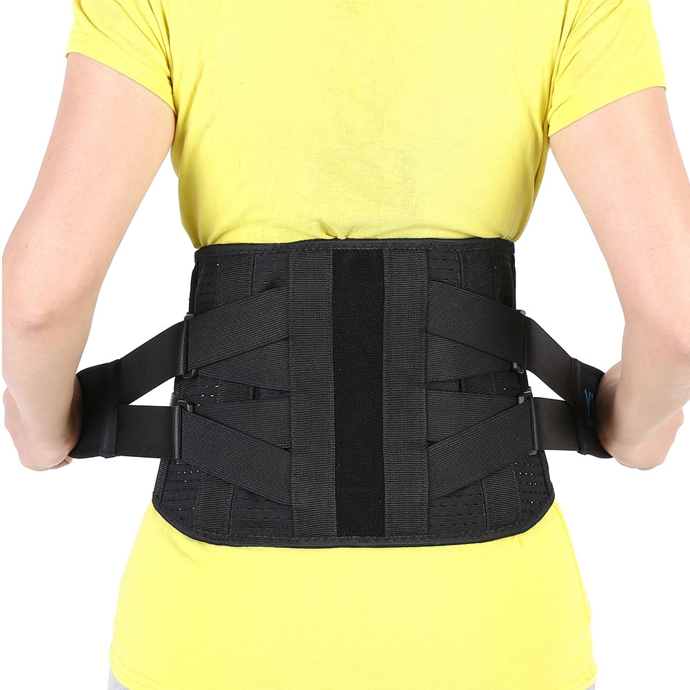 Adjustable Lumbar Support Lower Waist Back Belt Brace Posture Pain Gym Men Women 
