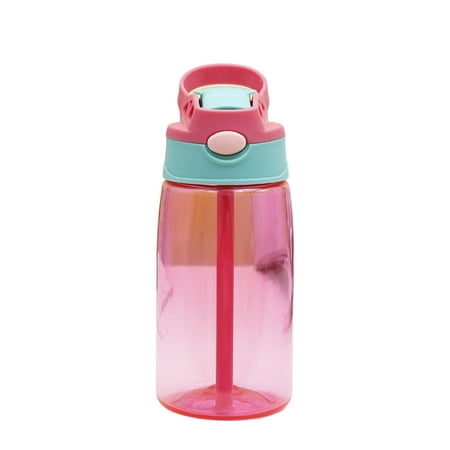 

480ml Plastic Water Bottle with Flexible Handle One Button Open Straw Bottle