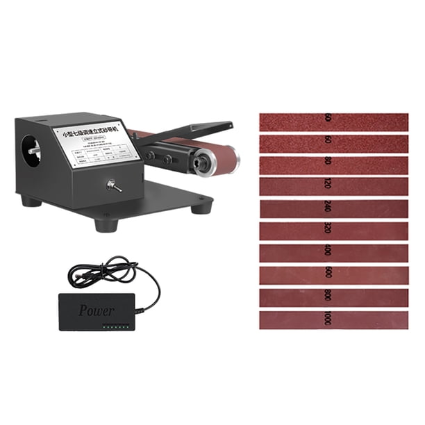 Mini lijadora de banda vertical y horizontal de 250 W, lijadora eléctrica, pulidora, lijadora, amola Abanopi Lustradoras