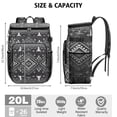thumbnail image 3 of Aesthetic Lunch Backpack Cooler 26 Cans – Earthy Style Insulated Cooler Bag with Boho Patterns, Leak-Proof and Waterproof for Outdoor and Office Use, 3 of 6