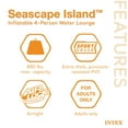 thumbnail image 5 of Open Box Seascape Island Inflatable Water Lounge w/ Built In Cooler & Backrests, 5 of 13