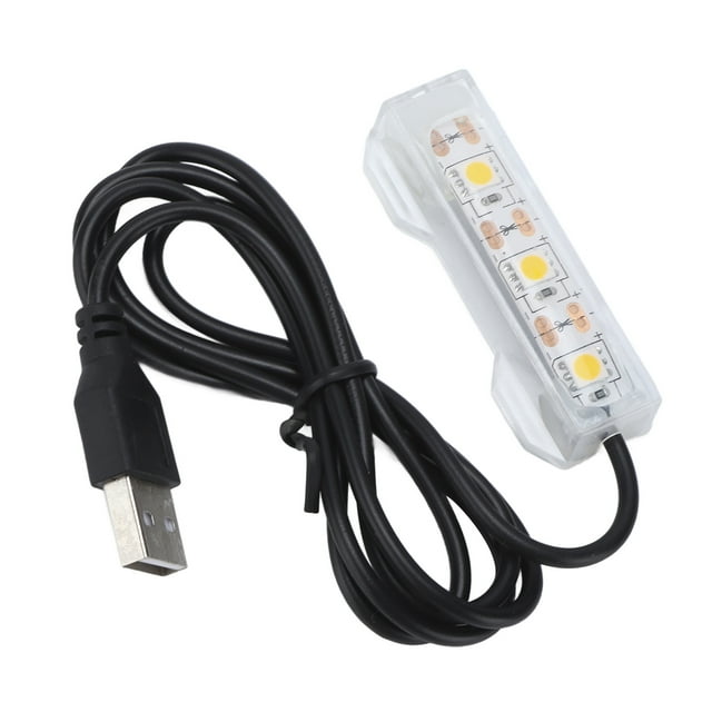 Aquarium USB Light, Plastic Fish LED Light Easy To Carry Convenient Widely Use For Aquatic Plants Landscape Green,Red,Yellow,Blue