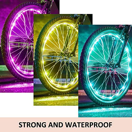 Front Safety Wheel FLASHLIGHT Waterproof Lamp Bike Bicycle Tire Light LED Rear 