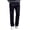 01# Black, variant on Ihhxva Men's Elastic Waist Pants Solid Color Straight Leg Casual Trousers Stretchable Adjustable Waist Slacks Daily Wear Work Bottoms - Black L