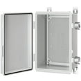 thumbnail image 1 of Gratury Caja De Conexiones Caja De Plástico Impermeable Ip67 Para Proyectos Eléctricos Cubierta Gris Con Bisagras Incluye Placa De Montaje Y Soporte De Pared 290190140 Mm (11.4""7.5""5.5""), 1 of 6