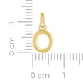 thumbnail image 2 of 925 Sterling Silver Yellow-tone Unisex Letter Name Personalized Monogram Initial Small Alphabet O Charm Pendant Necklace, 2 of 2