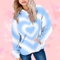 thumbnail image 2 of Ulanda Kids Cute Hoodies Gradient Tie Dye Printed Hoodie with Pockets Casual Pullover Hooded Sweatshirts for Girls Boys (Blue, 11-12 Years), 2 of 5