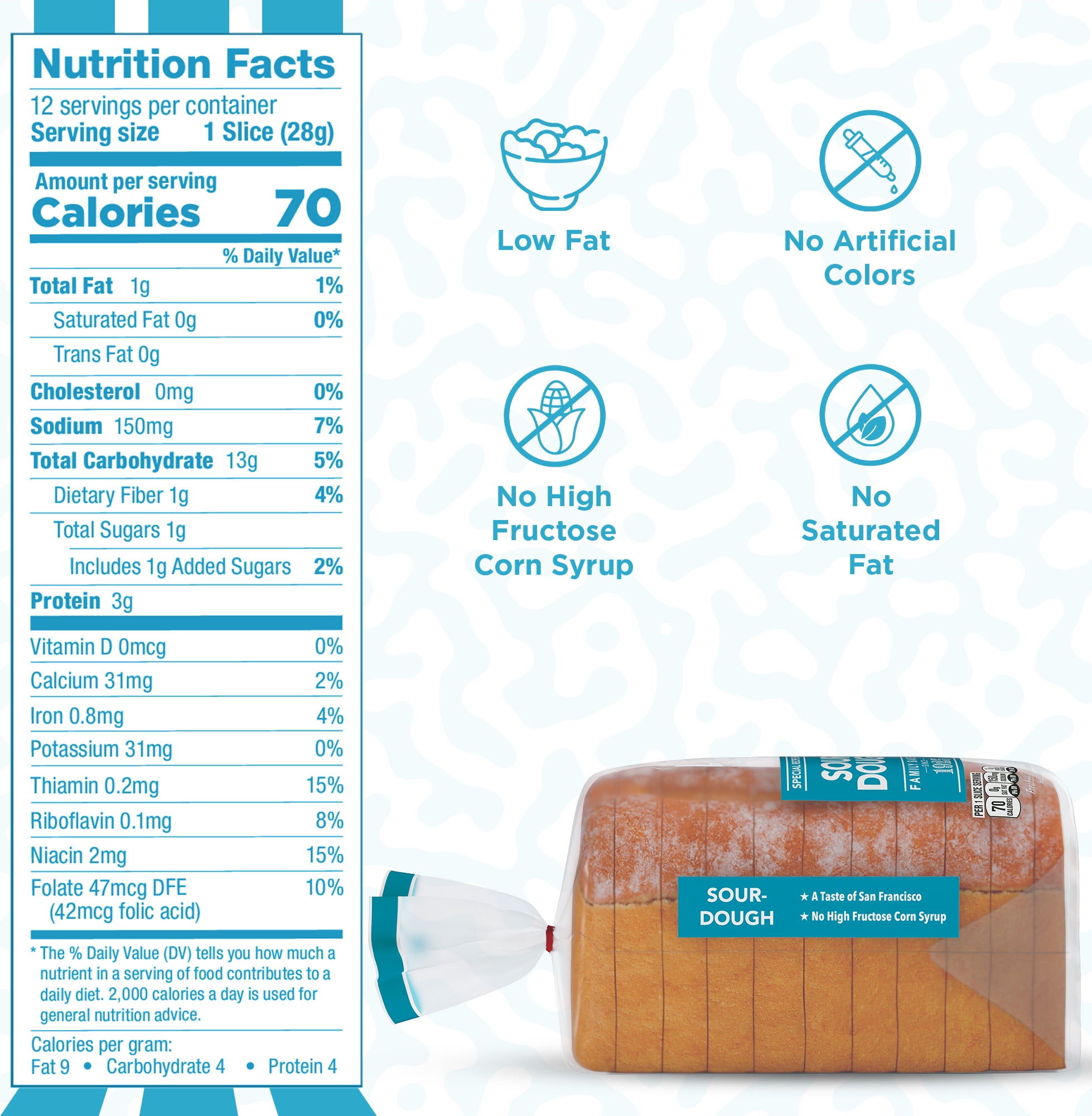 Lewis Bake Shop Sourdough Half Loaf Bread, 1/2 Loaf, 12 oz