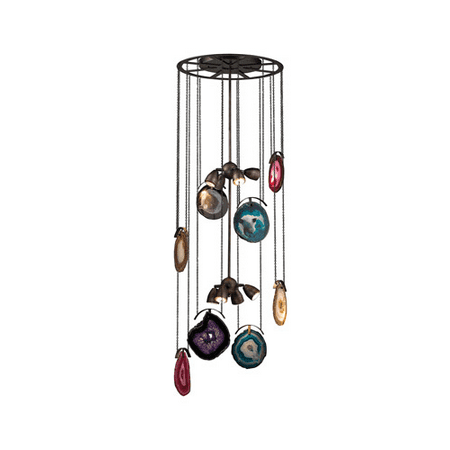 

World of Lights WLGT143605 Chandeliers Oil Rubbed Bronze & Brushed Slate Metal Gallery