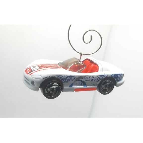 Christmas Ornament for Dodge Viper RT/10 White Red Blue