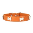 thumbnail image 1 of Baohd Pet collar collar PU leather bone dog collar adjustable cat collar, 1 of 9