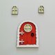 thumbnail image 1 of Accesorios decorativos para puertas de madera de hadas en miniatura en miniatura de Navidad, bienvenido a la casa de muñecas Mini entrada para hadas Puerta mágica Decoraciones de Navidad Decoración de kaili Sencillez, 1 of 4