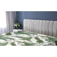 thumbnail image 5 of Ambesonne Tropical Fitted Sheet, Hawaii Exotic Palm Leaves, Twin XL Size, Army Green Emerald and White, 5 of 5