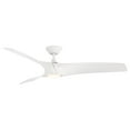 thumbnail image 2 of Zephyr 62" Matte White Dimmable LED Smart Ceiling Fan with Remote Control, 2 of 11