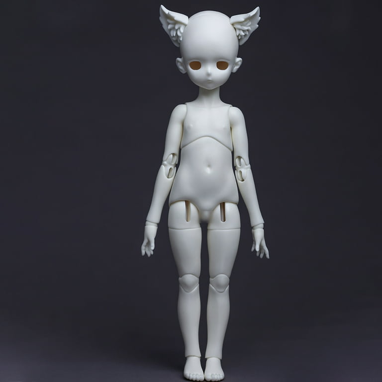 1/6 DollZone Makeup Naked BJD Doll Figure Model Toy without Ear - Grey Skin