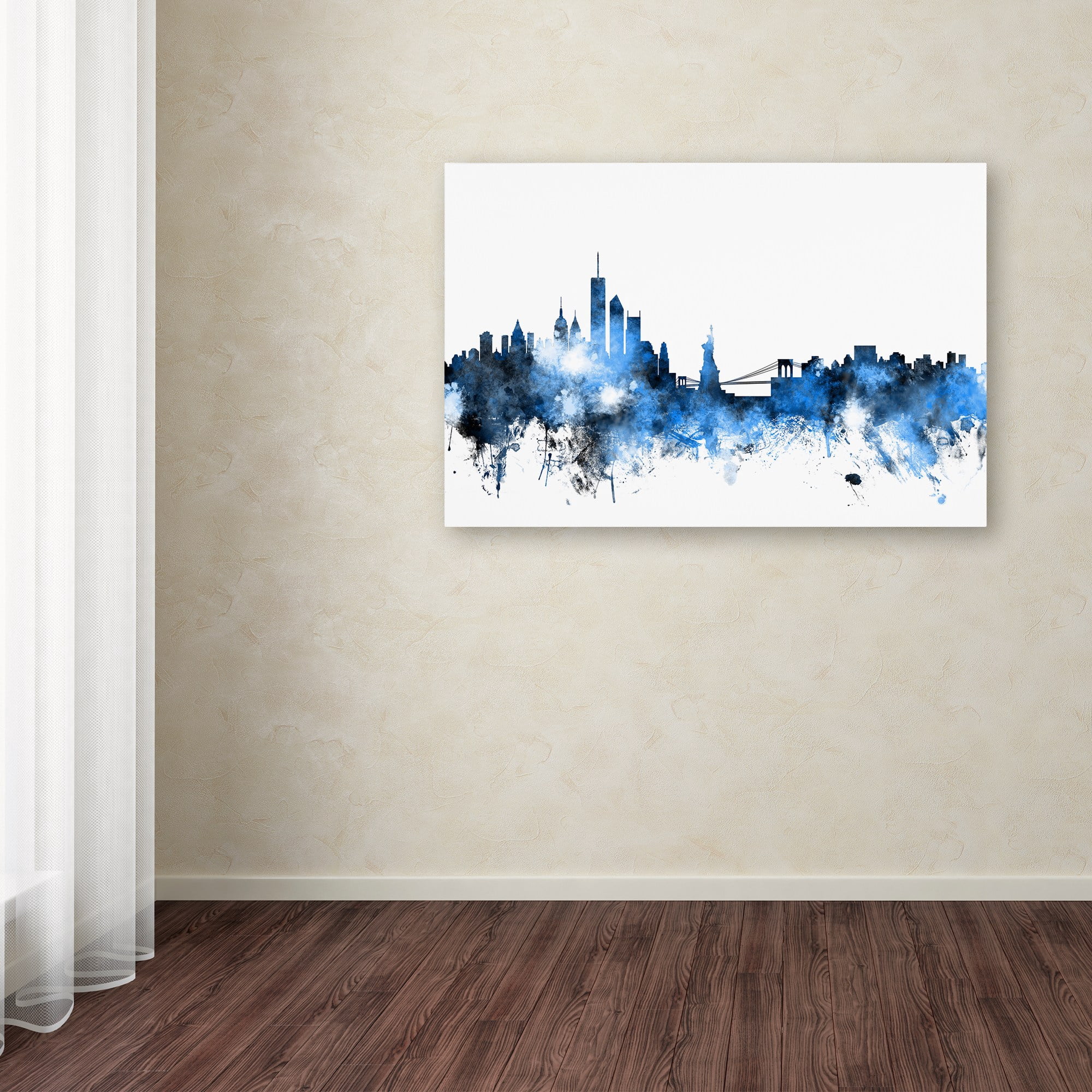 Trademark Fine Art "New York Skyline III" Canvas Art by Michael Tompsett