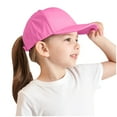 thumbnail image 6 of KPOPLK Girls Criss Cross Ponytail Hat Mesh Baseball Cap Kids Quick Dry Ponycap Hats Outdoor Summer Sports Hat(2-8 Years,Hot Pink), 6 of 6