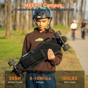 MEEPO Campus Electric Skateboard with Remote, 26.7 in Compact 7-Ply Maple E-Skateboard, Up to 16 MPH, 8–10 Mile Range, 4 Speed Modes, Smooth Braking, Carry Handle, for Teens & Beginners