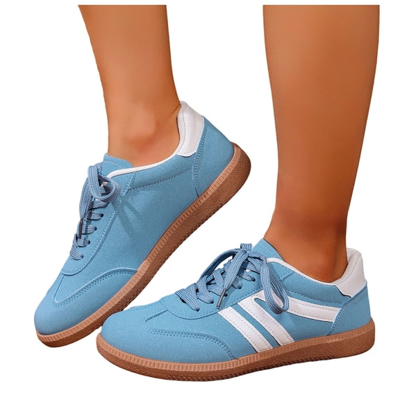 Rokment Women's Vintage Leopard Running Skate Shoes Comfortable Casual Color Block Lace up Low Top Walking Flat Tennis Sneakers Outdoor Athletic Trainers