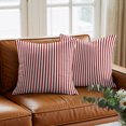 thumbnail image 6 of Throw Pillow Covers 20x20 Inch, Thin Red Striped Decorative Pillow Cases for Couch Sofa Bed, Farmhouse Modern Red Stripes Cotton Linen Square Home Decor Pillowcases with Hidden Zipper, 6 of 9