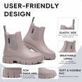 thumbnail image 4 of Sogetch Womens Short Rain Boots Waterproof Ankle Chelsea Boots Slip-Resistant Garden Shoes, 4 of 6