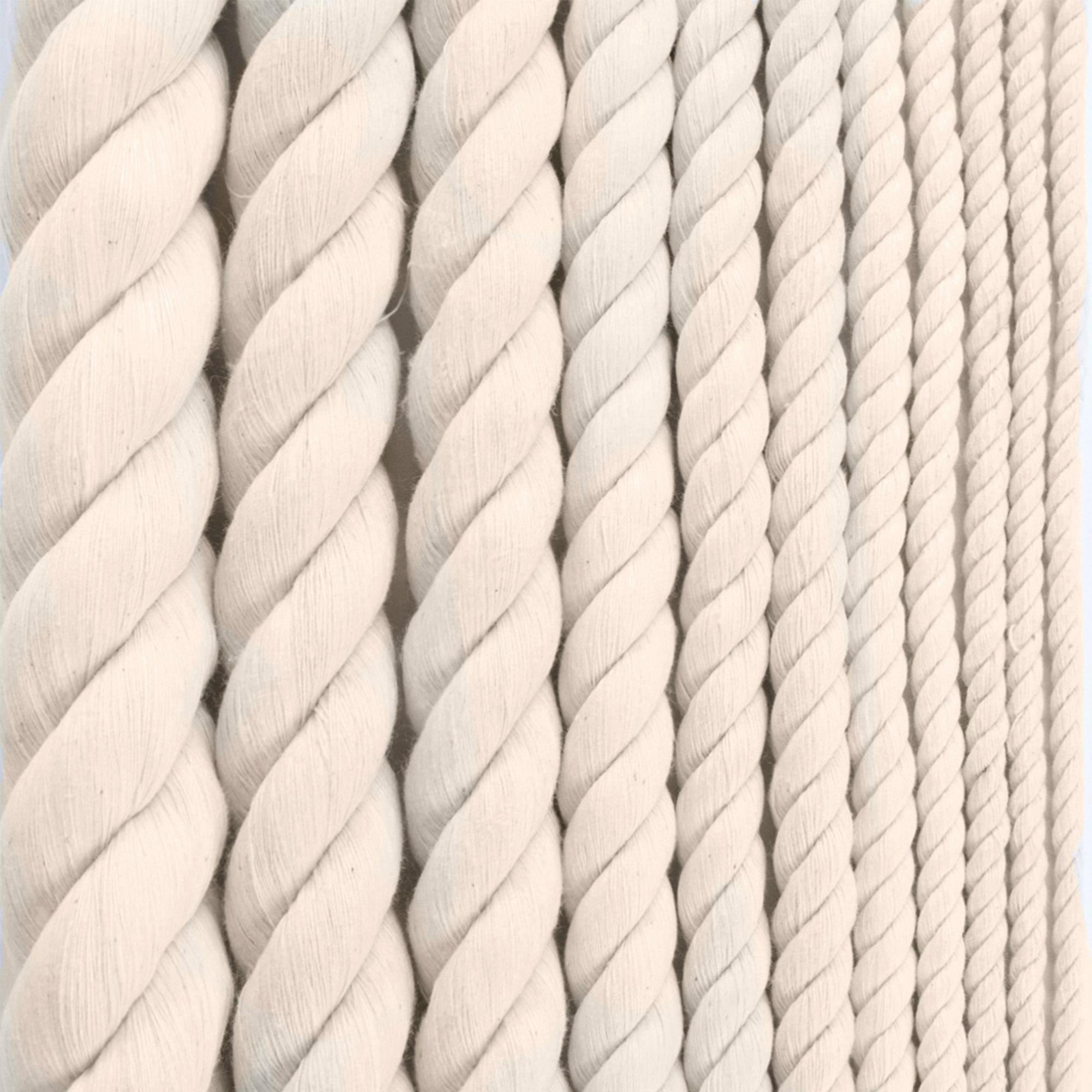 Golberg 100% Natural Cotton Rope - 5/32, 3/16, 7/32, 1/4, 5/16, 3/8, 1/2, 5/8, 3/4, 1, 1-1/4, and 1-1/2 Inch Diameters - Twisted White Cotton Rope - Several Lengths to Choose From - image 3 of 4