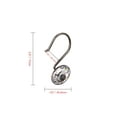 thumbnail image 6 of Utopia Alley  Shower Curtain Hooks for Bathroom, Rust Resistant Shower Curtain Hooks Rings,  Crystal Design, Set of 12 Oil Rubbed Bronze, 6 of 9