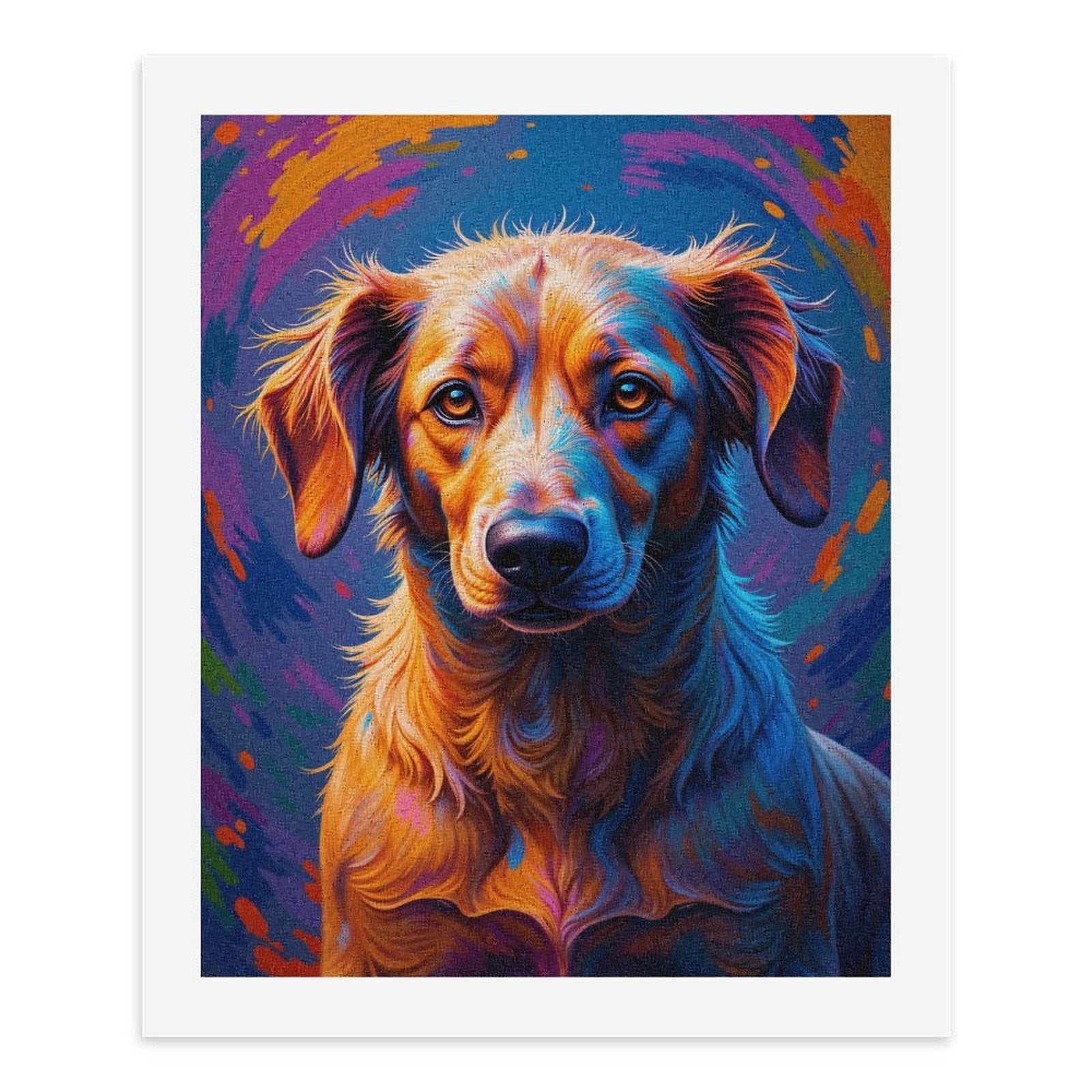 Paint By Numbers Kit for Adults Beginner - DIY Colorful Dog Art Portrait Canvas Painting Kits for Adults, Frameless Paint By Number for Adults for Home Wall Decor 16x20 Inch