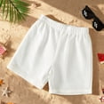 thumbnail image 2 of 3T Girl Clothes Summer Clothes Teen Bermuda Shorts Boys Girls Plain Cotton Pull On Short Elastic High Waist Solid Pockets Pants Casual Jogger, 2 of 9