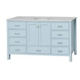 thumbnail image 3 of Horizon 60" Single Bathroom Vanity with Powder Blue Cabinet and Engineered Carrara Top, 3 of 5