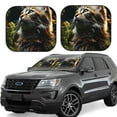 thumbnail image 6 of Kdxio Realistic Style Cute Cat Print 2-Piece Sun Shade Front Windshield - Foldable Car Front Window Sunshades for Most Sedans SUV Truck, 6 of 6
