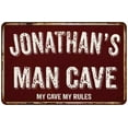 thumbnail image 1 of JONATHAN'S Man Cave Red Grunge Sign 8 x 12 High Gloss Metal Sign 208120003470, 1 of 1